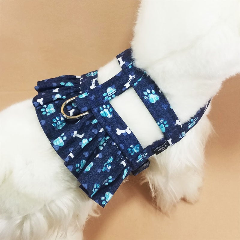 blue paws easy-on ruffle harness | UDogU LLC